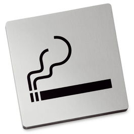 Zack Señal Información Zona Fumar Acero Inoxidable 8x8 cm